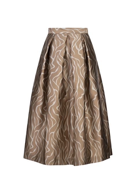 Gonna Luna Jacquard Streaks Cammello LUNATICA | SKIRT LUNA JQ STREAKSCAMEL-MEDIUM